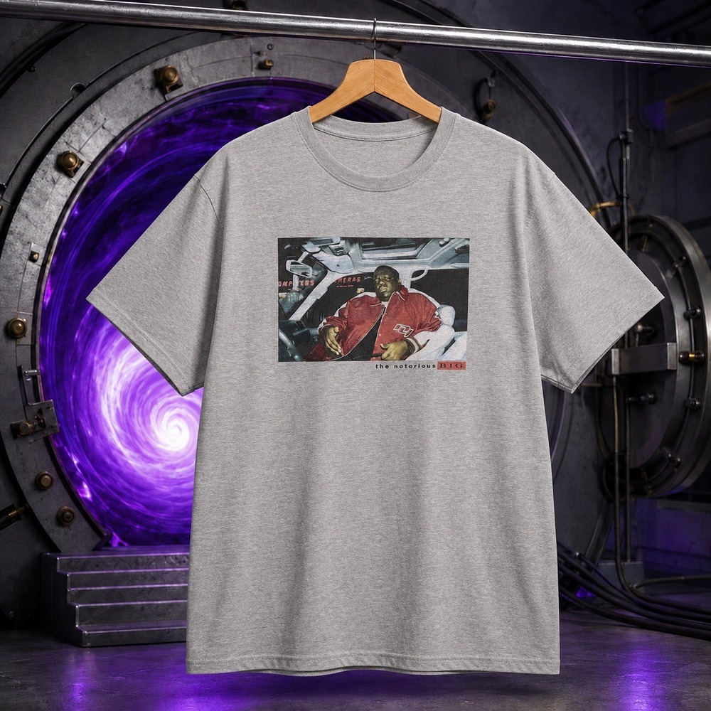The Notorious BIG Biggie Smalls Tee Mens XL Heather Gray Shirt B.I.G.